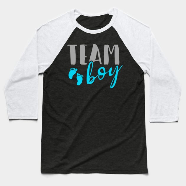 Team Boy Gender Reveal Baby Shower Merch Baseball T-Shirt by TeddyTees